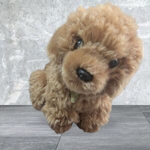 Miyoni by Aurora Brown Poodle Dog Plush Stuffed Animal toy Labradoodl 8"